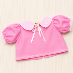 Camisa com gola - Rosa bebê