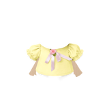 Camisa manga curta bufante - Amarelo bebê
