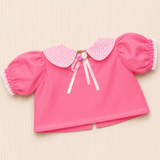 Camisa com gola - Rosa chiclete