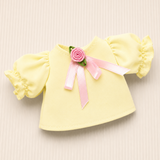Camisa manga curta bufante - Amarelo bebê