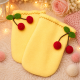 Meia com cerejinha - Amarelo