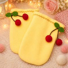 Meia com cerejinha - Amarelo