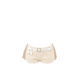 Shorts c/ cinto branco - Marfim