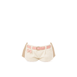 Shorts c/ cinto rosa - Marfim