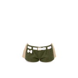 Shorts c/ cinto branco - Verde musgo