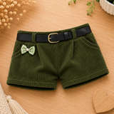 Shorts c/ cinto preto - Verde musgo