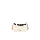 Shorts c/ cinto preto - Marfim