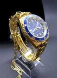 Rolex Submariner Dourado (Fundo Azul) - Sunshine View Store
