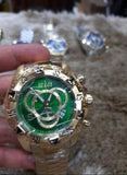 Invicta Excursion Dourado - Fundo Verde - Sunshine View Store