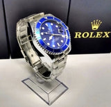 Rolex Submariner Prata (Fundo Azul) - Sunshine View Store