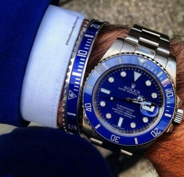 Rolex Submariner Prata (Fundo Azul) - Sunshine View Store