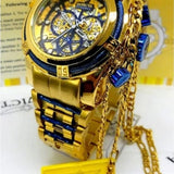 Invicta Zeus Bolt Skeleton - Dourado e Azul - Sunshine View Store